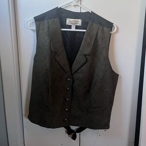 Men's Black and Brown Vest